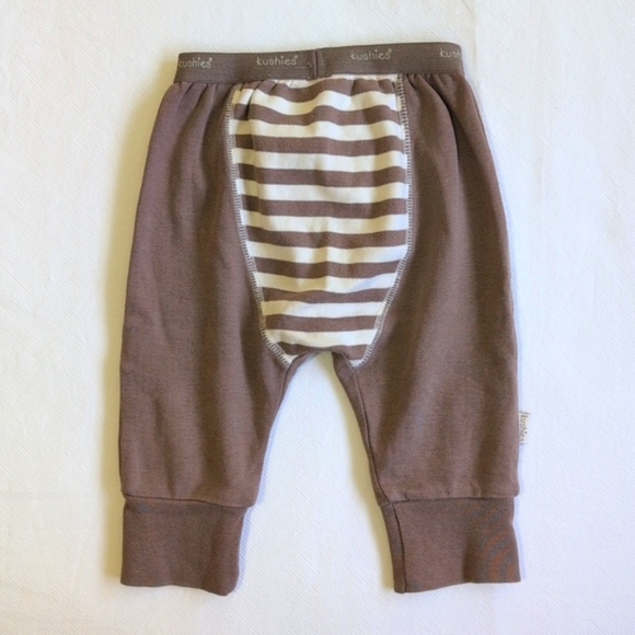 kushies organic cotton comfy taupe joggers pants 3 months baby unisex - Picture 5 of 5